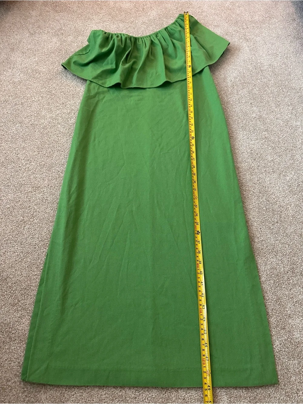 Tuckernuck Pomander Place Florencia One Shoulder Green Midi Dress Size XS